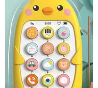 Yctze Jouets de Téléphone pour bébé, Machine d'apprentissage éducatif Précoce, Jouet de Téléphone Musical de Simulation avec Anneau de Dentition, Jouet aux Couleurs Vives, Idéal pour Les (Yellow)