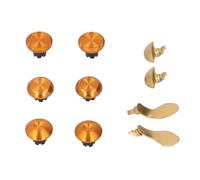 Yctze Joysticks en Métal élégants pour Contrôleur - Kit de Mise à Niveau de Joystick et de Palettes de Remplacement en Acier Inoxydable, Argent (#13)