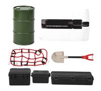 Yctze Kit d'accessoires Décoratifs pour Voiture RC - Outils Compacts pour la Personnalisation et l'assemblage - Améliorez Votre Expérience de Véhicule RC ! (Black)