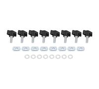 Yctze Kit de Fixation à Retrait Rapide pour Toit Rigide Remplacement d' écrou de vis à Oreilles pour Wrangler YJ TJ JK M8 25mm 95-16 Visserie Hard Top yj tj Hard Top kit de boulonsJe