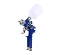 Yctze Kit de Pistolet de Pulvérisation HVLP Alimentation par gravité Bleue Mini Pistolet de Pulvérisation de Peinture à Air HVLP Basse Pression Buse de 0,8 Mm 100 ML pour la