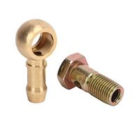 Yctze Kit de Raccord Banjo M12 X 1,5 Mm avec 2 Rondelles en Aluminium - Adaptateur cannelé pour Tuyau d'alimentation en Carburant et Applications de Freinage - Moteur et Prévention des Fuites