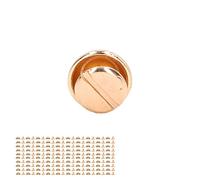 Yctze Kit de Rivets en Cuir de 8 Mm - 100 Ensembles de Rivets Décoratifs Ronds en Forme de Champignon en or et Argent, Clous Métalliques Tubulaires, Mode Punk, Travaux Manuels, Sacs, Chaussures,