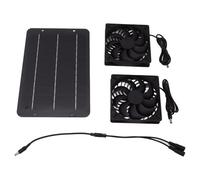 Yctze Kit de Ventilateur d'échappement à énergie Solaire House de Poulet Greenhouse Dog House - 10 W Panneau Solaire à Deux Ventilateurs avec Filet de Protection