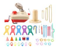 Yctze Kit d'enroulement de Laine à Tricoter - Ensemble Complet avec Enrouleur, Compteur d'épingles, Compteur en Pouces et Plusieurs Accessoires Tissage de Fil Efficace à la Maison et en Studio -