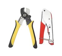 Yctze Kit d'outils de Sertissage de Câbles Coaxiaux RG59 RG6 avec Dénudeurs de Fils, Jeu de Tournevis et Connecteurs à Compression pour une Installation Facile