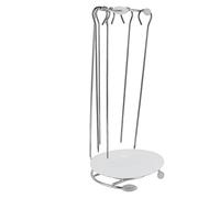 Yctze Kit Grille et Rôtissoire pour Barbecue en Acier Inoxydable de Haute qualité - Support à Brochettes pour Barbecue avec 5 Brochettes Réutilisables pour des Grillades Parfaites - Idéal pour le