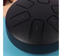 Yctze Langue de 3,8 Pouces - Puzzle éthéré à 6 Notes pour Enfants, Instrument de Percussion de Haute qualité pour Débutants pour Se Détendre et Explorer le Monde de la Musique (noir mat)