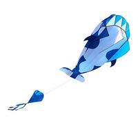 Yctze LeapStar Cerf-Volant 3D, Grand Parafoil Souple 120 * 215 Cm avec Bobine de Ligne, pour Le Plaisir (Bleu et Blanc)