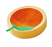 Yctze Lit Griffoir pour Chat - Salon Rond en Sisal pour Chats, Solution d'affûtage et de Relaxation des Griffes Tout-en-Un (Orange)