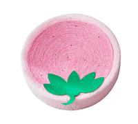 Yctze Lit Griffoir pour Chat - Salon Rond en Sisal pour Chats, Solution d'affûtage et de Relaxation des Griffes Tout-en-Un (Fraise)