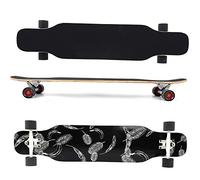 Yctze Longboard en Bois d'érable Haute Performance avec Plateau Antidérapant et Conception à Quatre Roues - Idéal pour Les Adolescents et Les Patineurs Débutants, Parfait pour Les Types de Route !