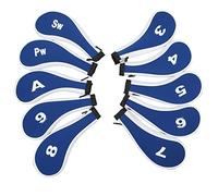 Yctze Lot de 10 Couvre-têtes de Club en Néoprène avec Fermeture à Glissière pour Une Utilisation Facile et Un Maximum (Fermeture éclair Blanche)