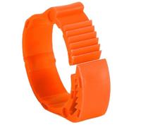 Yctze Lot de 100 Anneaux de Pied de Volaille Réglables pour Poulets, Canards et Oiseaux - Anneaux à Clamp/Holder Colorés avec Numérotation pour Une Identification et Une Alimentation Faciles (Orange)