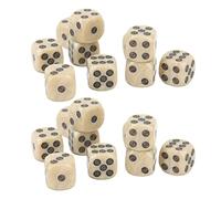 Yctze Lot de 20 Dés à Six Faces de 16 Mm avec Perles Blanches pour Jeux de société et Enseignement des Mathématiques, Dés à Six Faces, de 16 Mm, à Points, à Points, Jeux de société, Enseignement des