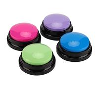 Yctze Lot de 4 Boutons Parlants Multifonctions, Boutons de Communication pour Chien des Années 30 pour Animaux de Compagnie ou Jeux d'apprentissage pour Enfants, Fabriqués en Matériau