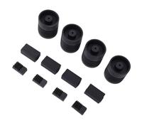 Yctze Lot de 4 Coussinets Vibrants Carbon - Coussinets en Silicone Absorbant les Chocs, Brosses à Buses et Manchons en Silicone, Améliorée, Réduction du Bruit et stabilité