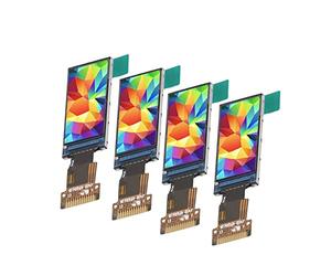 Yctze Lot de 4 Modules d'affichage IPS Couleur TFT 0,96 Pouces SC ST7735S 80 X 160 avec Interface SPI pour Montage par Soudage - Module d'affichage Couleur IPS de pour NT