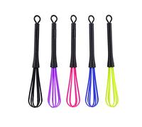 Yctze Lot de 5 Fouets en Plastique pour Salon de Coiffure, Coiffure, Crème de Teinture, Ensemble d'outils de Mélangeur de Ballons de Cuisine, Poignée Antidérapante Légère et Durable, Idéal pour