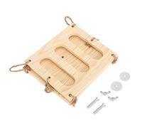 Yctze Mangeoire à Foin avec Cadre en Herbe pour Lapin - Support à Foin Pliable en Bois pour Petits Animaux - Mangeoire à Facile à Installer pour Lapins, Chinchillas, Cochons d'Inde (L)