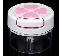 Yctze Manuel Tirer l'ail Ginger Ginger Grinder Chopper Mincer - Ustensiles de Cuisine pour l'ail, 'oignon, la Viande et les Noix - Facile à Utiliser, Clean et Control Portion Taille (PINK)
