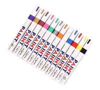 Yctze Marqueurs Graffiti à Séchage Rapide, 12 Pièces, Couleurs Assorties, pour Créations Artistiques sur Verre, Bois, Métal et Plus Encore