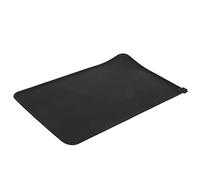 Yctze Mat à Alimentation en Silicone ADE Silicone Cat et Chien - Le, Le Tapis de Nourriture Facile à Chien pour la Maison et la Voiture - EY (Grey) (Black)