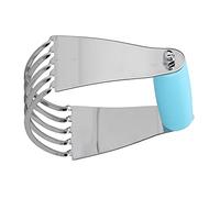 Yctze Mélangeur de Pâte en Acier Inoxydable, Emporte-pièce à 5 Lames Robustes, Emporte-pièce à Poignée Souple Confortable, Idéal pour la Cuisson de Pâtisserie, Pâte à Pizza, Gâteau (BLUE)