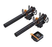 Yctze Microphone Double Canal VM40 avec Enregistrement 48 KHz/32 Bits, Microphone de Caméra sans Fil pour Enregistrement intégré 32 G, Micro Super Cardioïde pour Smartphone, Vidéo PC, (VM40 Combo)