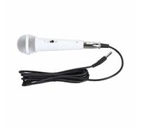 Yctze Microphone Filaire Dynamique, Micro Haute sensibilité Jack 6,35 Mm avec qualité Sonore Claire, Microphone à Main de Conception Ergonomique, Idéal pour Le Chant et Les Réunions (White)