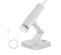 Yctze Microscope Numérique USB 50x 1000x Magnification 1080p Vidéo HD 8 Lumières LED pour Les Enfants Adultes Adultes avec Stand ajusté pour PC Laptop Phone (White)