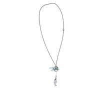 Yctze Mini Collier de Moulinet de Pêche, Pendentif Rotatif, Bijoux avec Poignée Rotative pour les Amateurs de Pêche, Alliage, 3x2cm, 1 Pièce