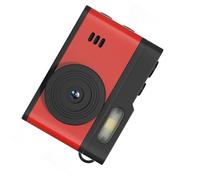 Yctze Mini Keychain Came Came Came Keychain Recorder Vidéo 1080p HD 12MP Compact avec écran de 0,96 Pouce et Lumière de Remplissage LED pour Le Vélo de de Voyage en Plein Air (Noir Rouge)