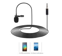 Yctze Mini Téléphone Portable avec Microphone Omnidirectionnel à Pince pour Collier - Haute sensibilité, Son Clair, Fil APS, Clamp/Holder Rotatif à 360° - Micro d'enregistrement d'interview Idéal