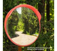 Yctze Miroir de Circulation Convexe Grand Angle de 30 Cm pour la sécurité Routière Supérieure - Idéal pour les Allées, les Garages, les Entrepôts et les Zones à Haut Risque