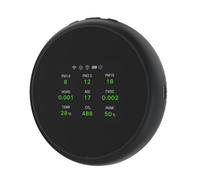 Yctze Moniteur Rond de Qualité de L'air pour Utilisateurs Maison Bureau Chambre à Coucher Détection en Temps Réel Co2 Pm1.0 Pm2.5 Pm10 Tvoc Hcho Mesureur Température Humidité
