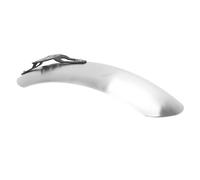 Yctze Moto Avant Haute Garde Boue en Alliage D'aluminium Avant Fender Haute Mont Garde Boue Couverture Remplacement pour Street Twin 900 2016 à 2025 (Silver)