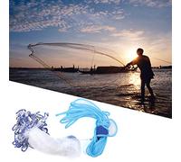 Yctze Net coulé Monofilament de Style Américain - Filet de Pêche à la Main avec Un Maillage des Doigts pour la Pêche aux Appâts - Idéal pour Les Rivières, Les Océans et Les Lacs (#2)
