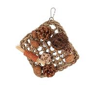 Yctze Net d'escalade d'oiseau avec Boules de Rotin et Pignons - Accessoires de Corde pour Perroquets et Petits Oiseaux