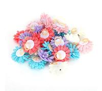 Yctze Nœuds de Poils d'animaux Mignons avec élastiques en Caoutchouc pour Chiens et Chats, Accessoires de Toilettage Floraux Colorés, 25 Pièces