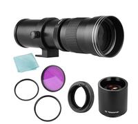 Yctze Objectif Super TéléObjectif 420-800 Mm, Kit de Filtres CPL, Objectif Téléconvertisseur 2X et Adaptateur pour Appareils Photo à Monture EF (Black)