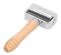 Yctze Outil de Presse à Rouleaux en Cuir de qualité Supérieure - Travail du Cuir - Bords et Joints Sécurisés - Poignée en Bois Confortable - Modèles 26 Mm et 60 Mm Disponibles (acier inoxydable 2)