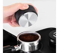 Yctze Outil de Sabotage de café en Acier Inoxydable de 58 Mm pour une Utilisation Commerciale avec 4 Pentes Inclinées - Conception Non Glissée pour le Brassage de café Optimal (BLACK)