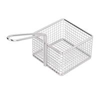 Yctze Panier à Friteuse en Acier Inoxydable, Passoire de Cuisine à Long Manche, Panier à Fils épais de Taille Compacte pour Frites, Poulet, Poisson et Légumes