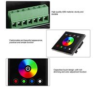 Yctze Panneau Tactile LED, Variateur RGBW pour Bandes Lumineuses (BLACK) | Matériau ABS élégant, conception tactile capacitive, installation facile, compatible avec les systèmes 12-24 V