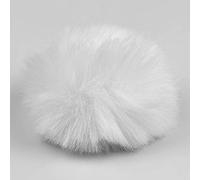 Yctze Pare-brise de Téléphone Lavalier à Clipser - Manchon de Micro en Fourrure pour un M1 et la Plupart des Micros à Revers (WHITE)