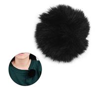 Yctze Pare-brise de Téléphone Lavalier à Clipser - Manchon de Micro en Fourrure pour un M1 et la Plupart des Micros à Revers (BLACK)