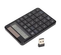 Yctze Pavé Numérique de Calculatrice sans Fil 2,4 GHz, 29 Touches USB Plug and Play, pavé Numérique sans Fil avec Conception Ergonomique, alimenté par l'énergie Solaire, adapté aux