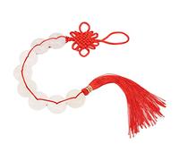Yctze Pendentif Noeud Chinois Feng Shui - Couleur Pure 43,5 Cm Pompon Décoration Voiture, Maison, Cadeaux - Anniversaires Parfaits, Saint Valentin, Fête des Mères et Plus