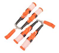 Yctze Pics de sécurité pour la Pêche sur Glace, Doubles Pics à Glace Portables avec Ceinture de sécurité et Sifflet, de Sauvetage d'urgence pour Les Pêcheurs, Plastique Orange Vif, 18 Cm, 2 Pièces